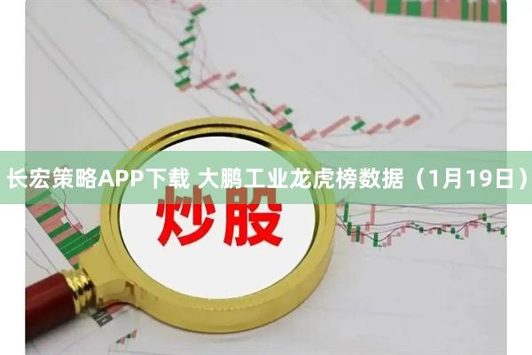 长宏策略APP下载 大鹏工业龙虎榜数据（1月19日）